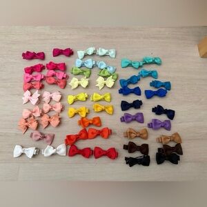 Colorful Kids Hair Bow Barrette Clip Set
